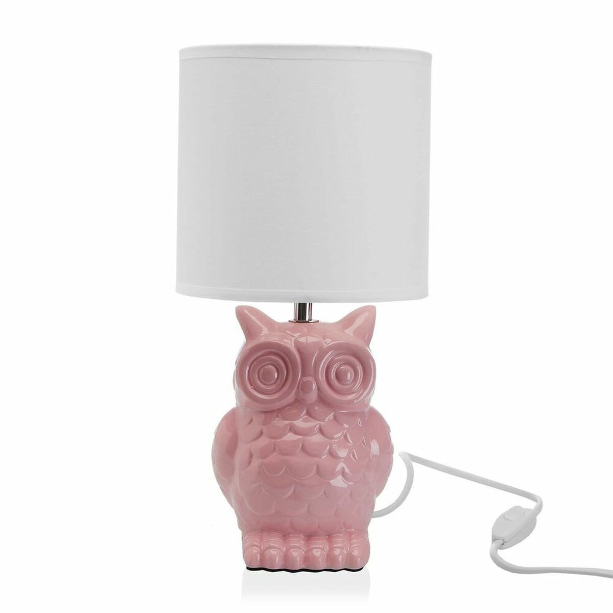 Desk lamp Versa Owl Ceramic (16 x 16 x 32,5 cm) (16 x 32,5 x 16 cm)-0