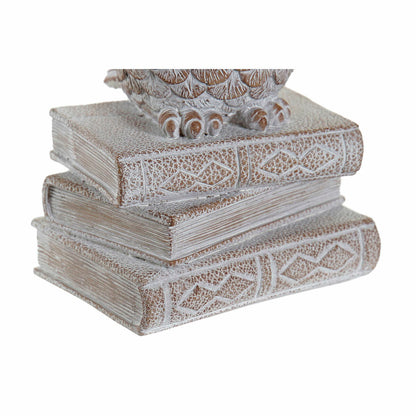 Decorative Figure DKD Home Decor White Owl Stripped 11 x 11 x 20 cm (3 Units)-1