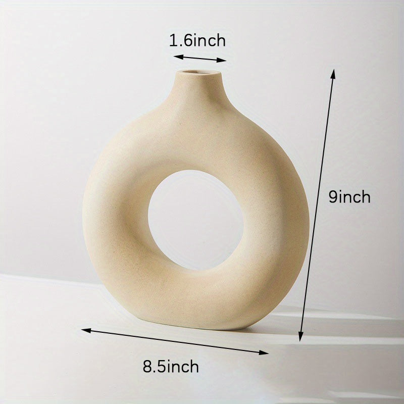 White Ceramic  Modern Home Boho Vases-6