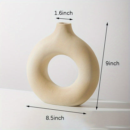 White Ceramic  Modern Home Boho Vases-6