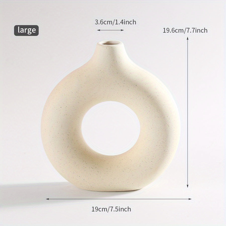 White Ceramic  Modern Home Boho Vases-7